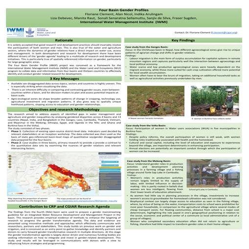 Four basin gender profiles