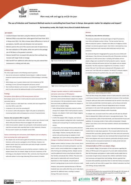 The Infection and Treatment Method in control of East Coast Fever in Kenya: does gender matter for adoption and impact?