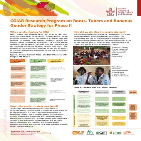 Gender in Roots, Tubers and Bananas