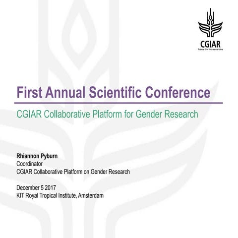 First annual scientific conference - overview