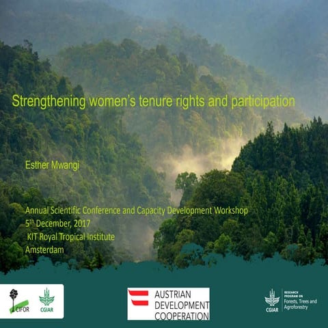 Gender dimensions in forest management | PPTX