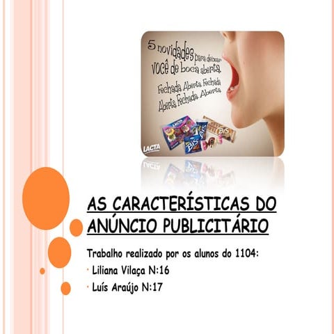 As características do anúncio publicitário 1 | PPT