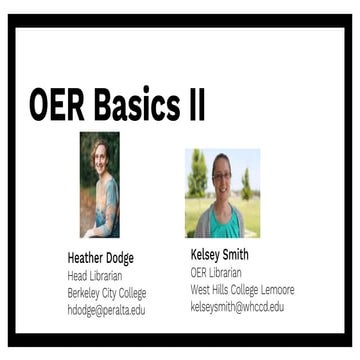 ASCCC OER Basics II