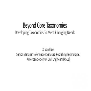 Asce more than just topic taxonomies