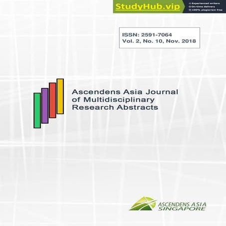 Ascendens Asia Journal Of Multidisciplinary Research Abstracts No. 2 ...