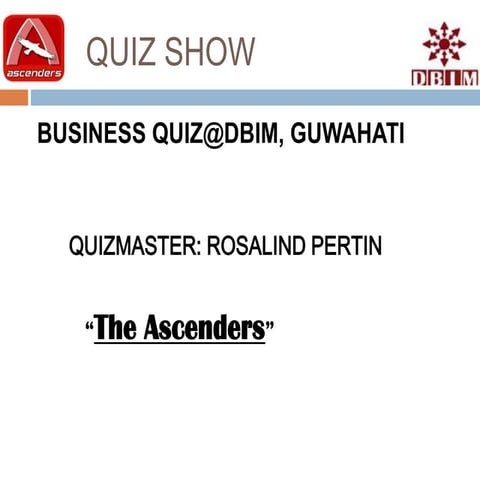 Ascenders quiz ppt