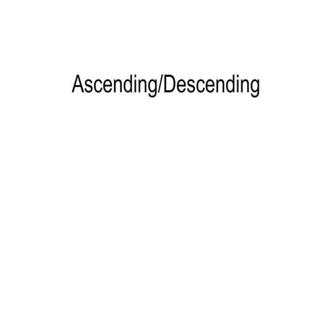 Ascending / Descending air