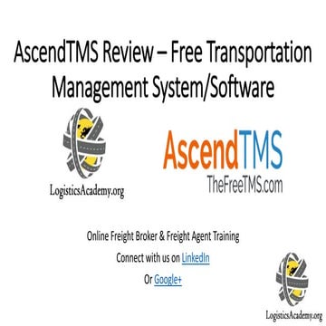 Ascend tms review – free transportation management system