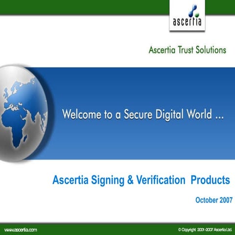 Ascertia Adss Server Signing & Verifying | PPT