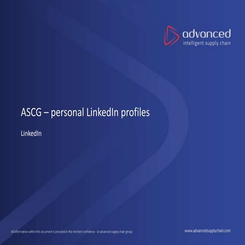 Building your presence on LinkedIn