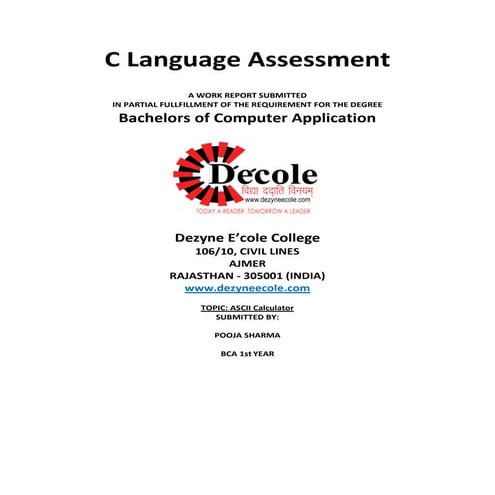 Pooja Sharma , BCA Third Year