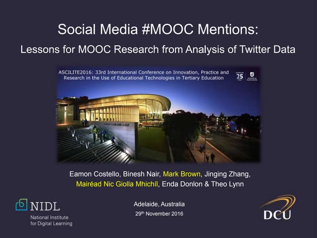 Social Media #MOOC Mentions: Lessons for MOOC Research from Analysis of Twitt...