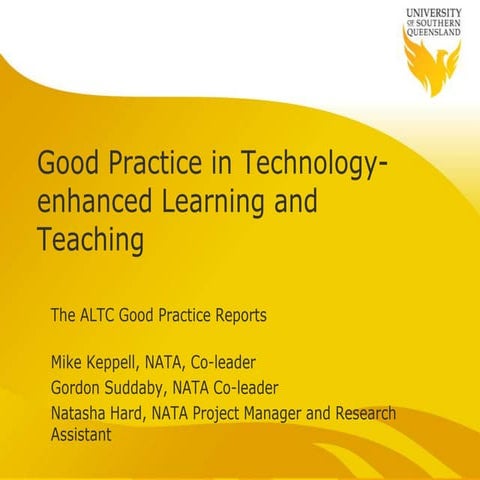 Technology-enhanced Learning and Teaching Report