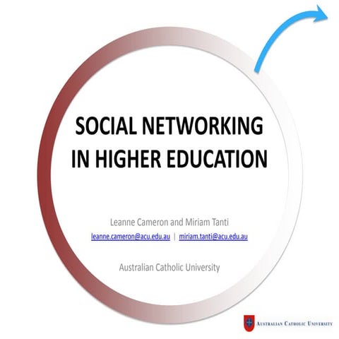 Social Networking in Higher Education