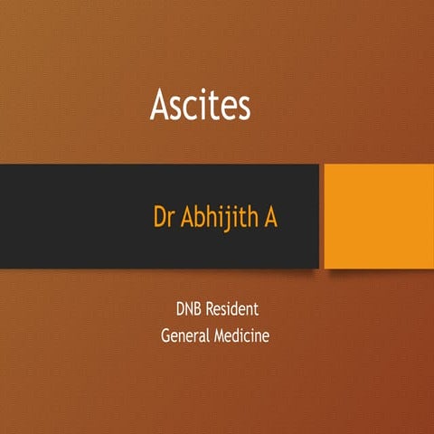 ASCITIS APPROACH AND IT'S MANANGENT WITH CLASSIFICATION