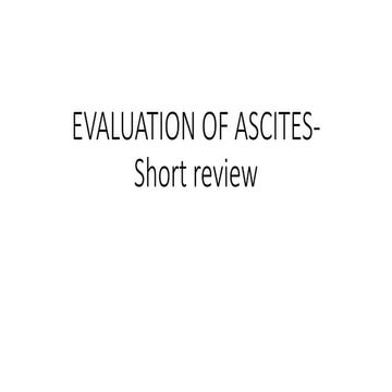Ascites