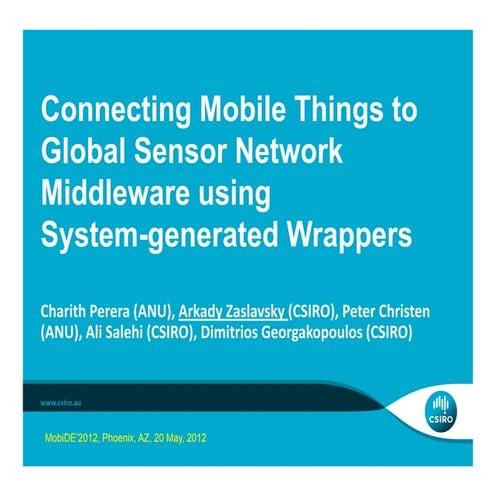 MobiDE’2012, Phoenix, AZ, United States, 20 May, 2012