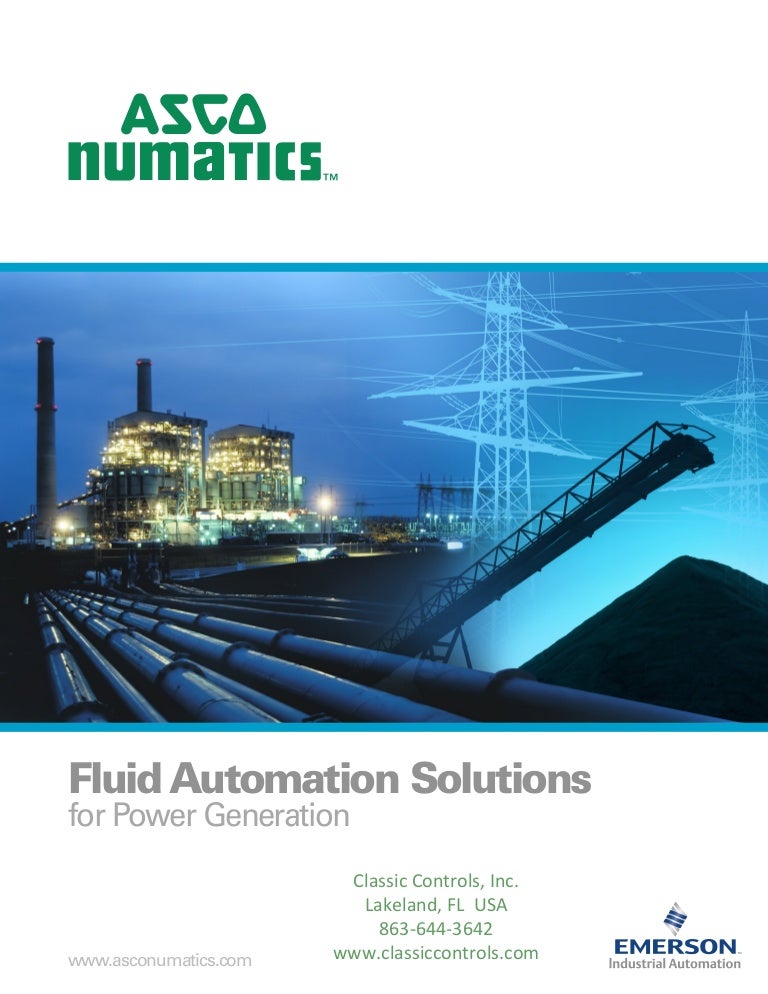 ASCO Fluid Automation Solutions For Power Generation