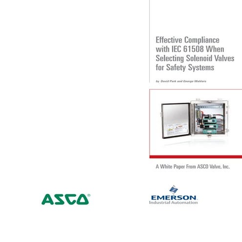 Asco Safety Systems Solenoid Valve Selection Guide