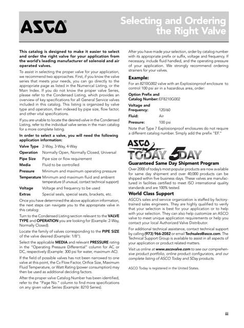 ASCO Solenoid Valves Catalog