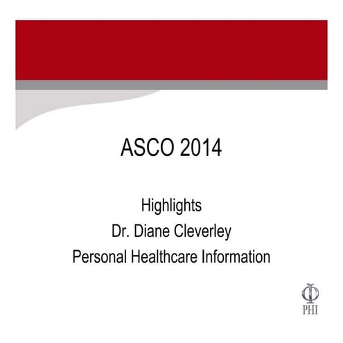 ASCO 2014 Highlights: Breast Cancer, Prostate Cancer; AI diagnosing