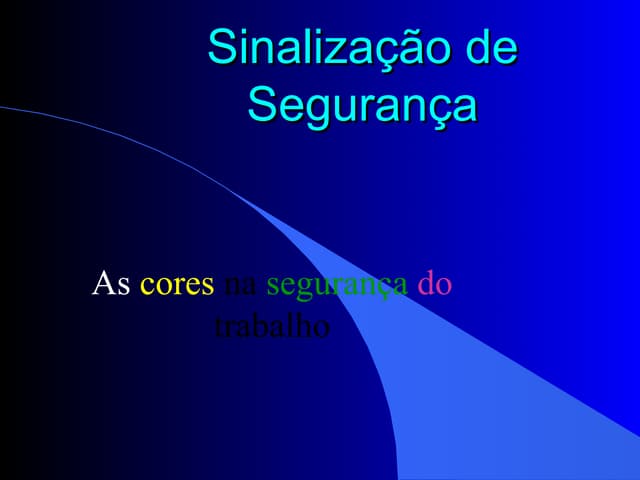 As cores na segurança do trabalho