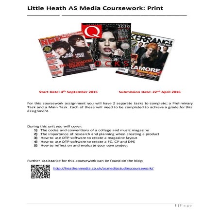 As coursework pack 2015 16