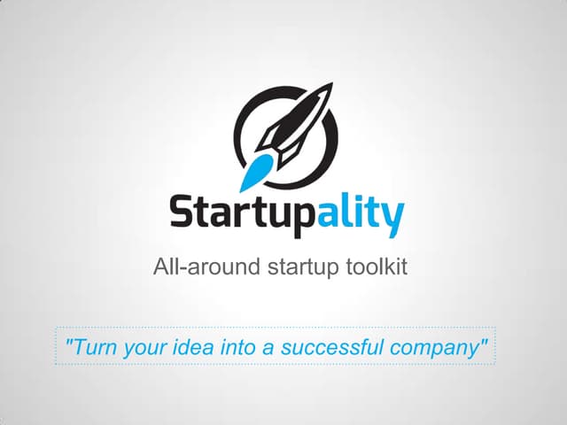 Startupality 3 minute pitch