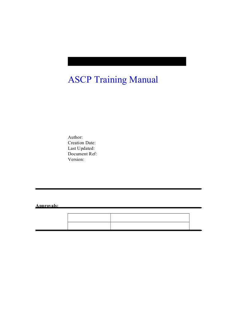 Oracle Ascp Process Flow Chart