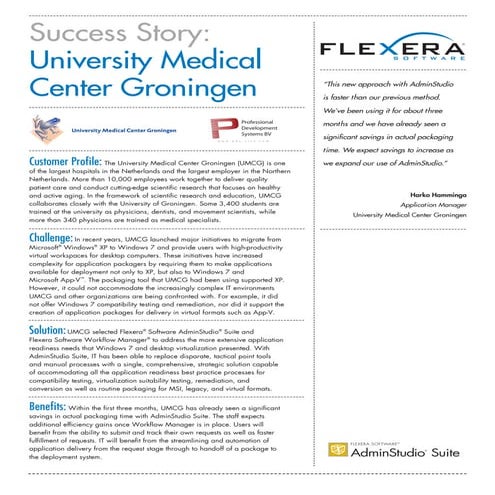 Success Story: University Medical Center Groningen