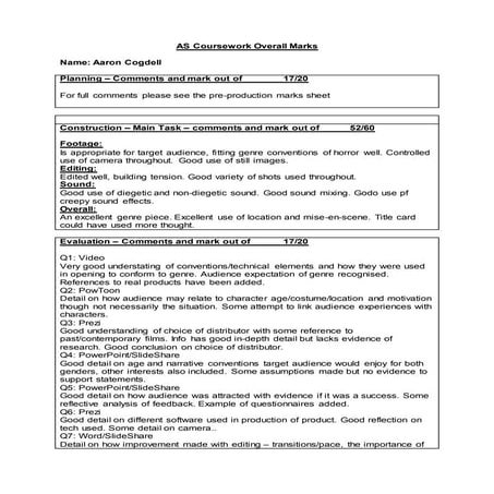 As cw overall marksheet   cogdell