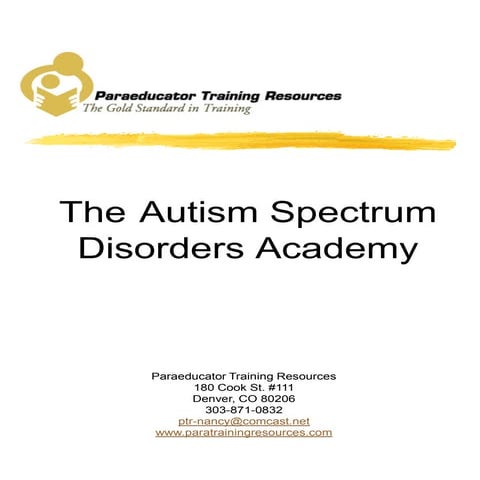 Preparing Paraeducators to Assist Students with Autism