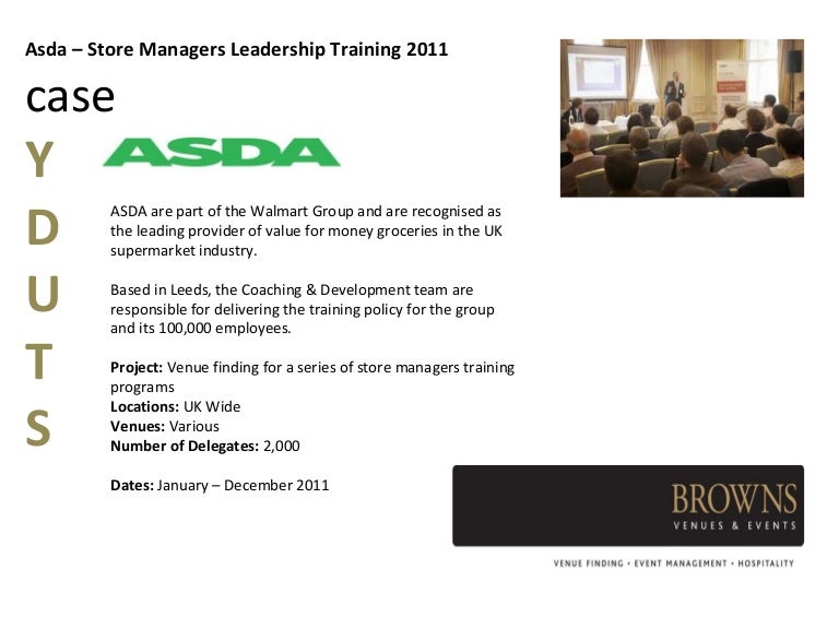 ASDA Store Managers Leadership Training 2011