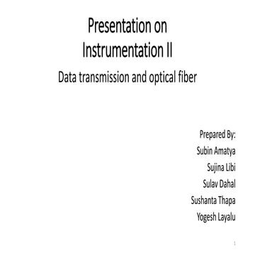 Data transmission and optical fiber