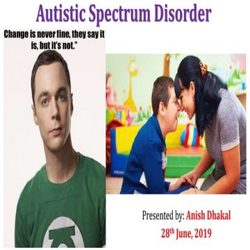 Autism Spectrum Disorders by Dr. Aryan
