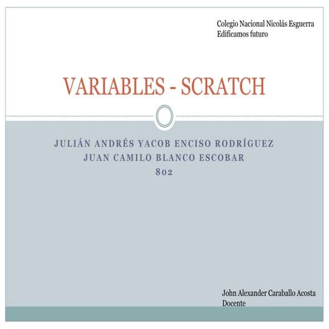 Variables scratch | PPTX