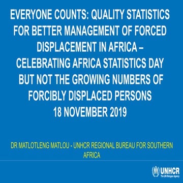 Celebrating African Statistics Day 18 November 2019