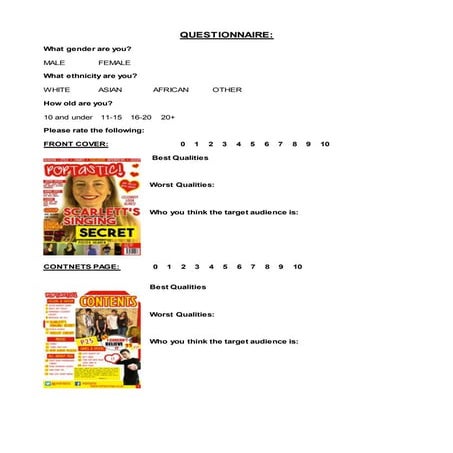 Questionnaire | DOCX