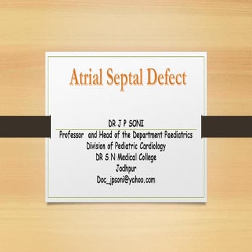 Atrial septal defect | PPTX