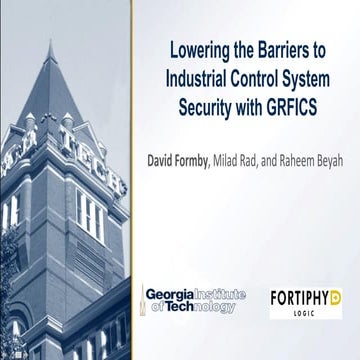 Lowering the Barriers to ICS with GRFICS