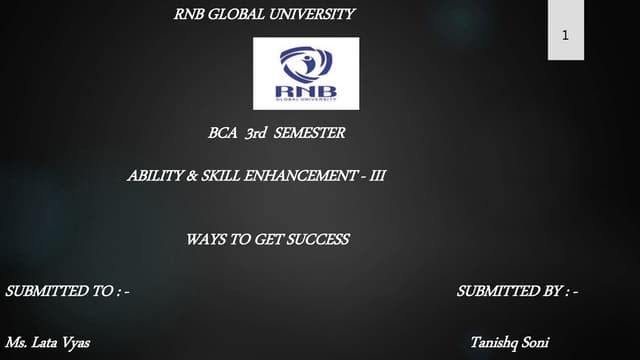 WAYS TO GET SUCCESS