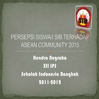 Persepsi Siswa/i SIB Tentang Asean ...