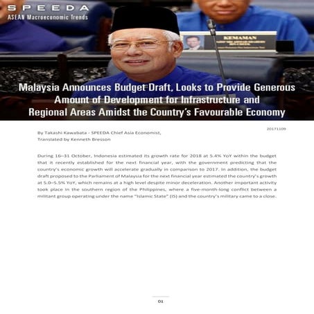 ASEAN Macroeconomic Trends_Malaysia Announces Budget Draft, Looks to Provide ...