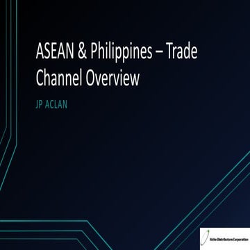 iSalesStrategy.com - ASEAN/ Philippine Trade Channel Overview