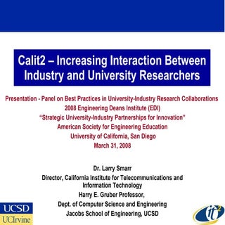 Calit2 – Increasing Interaction Bet...