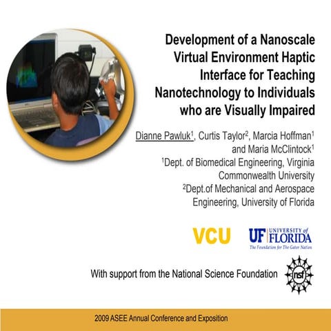 Teaching Nanotechnology Using Haptics