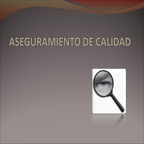 Aseguramiento de calidad | PPT