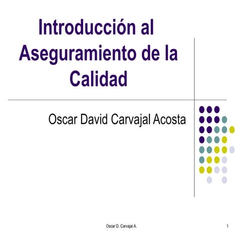 Aseguramiento de la Calidad | PPT