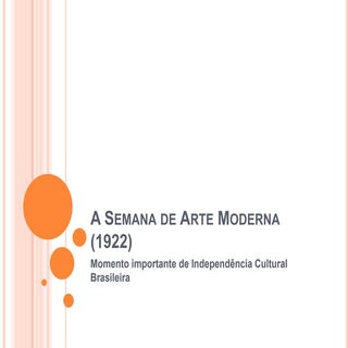 A semana de arte moderna (1922) apr...