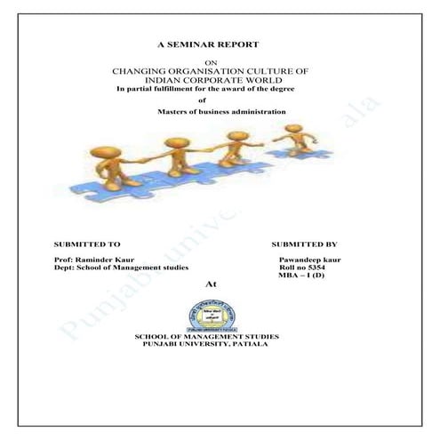 A seminar report on ob